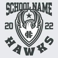 hawk head maskot logo design vektor med modern illustration koncept stil för märke, emblem och tshirt utskrift.