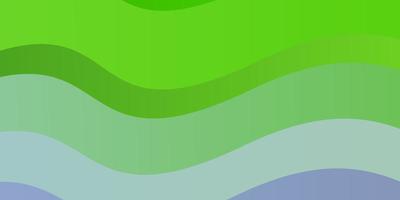 hellrosa, grüner Vektorhintergrund mit Kurven. vektor