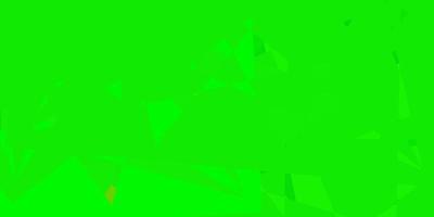 hellgrüner, roter Vektorhintergrund mit Dreiecken, Linien. vektor