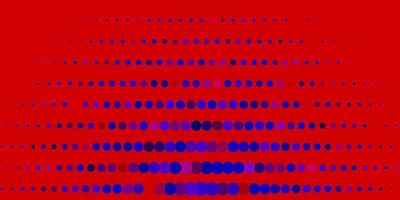 dunkelblaues, rotes Vektorlayout mit Kreisformen. vektor