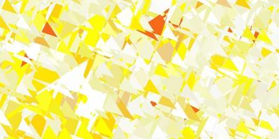 hellrote, gelbe Vektorschablone mit Dreiecksformen. vektor