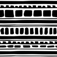 Schwarz-Weiß-Monochrom-nahtloses Muster. Vektor endlose Druckillustration für Karten, Tapeten, Einladungen, Grüße, Kleidung