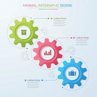 Business-Infografik-Vorlage mit Symbol, Vektor-Design-Illustration vektor