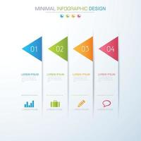 Business-Infografik-Vorlage mit Symbol, Vektor-Design-Illustration vektor