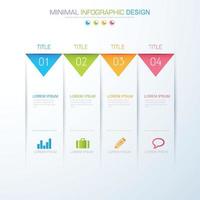 Business-Infografik-Vorlage mit Symbol, Vektor-Design-Illustration vektor