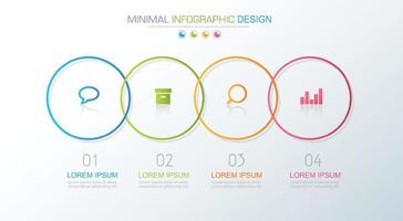 Business-Infografik-Vorlage mit Symbol, Vektor-Design-Illustration vektor