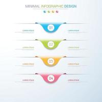 Business-Infografik-Vorlage mit Symbol, Vektor-Design-Illustration vektor