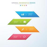 Business-Infografik-Vorlage mit Symbol, Vektor-Design-Illustration vektor