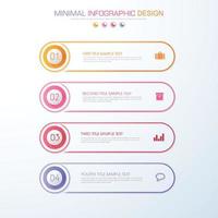 Business-Infografik-Vorlage mit Symbol, Vektor-Design-Illustration vektor