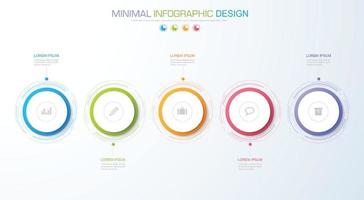 business infographic mall med ikon, vektor design illustration