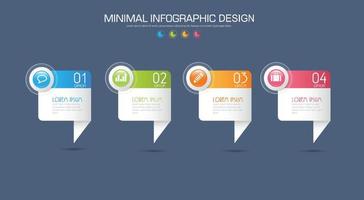 Business-Infografik-Vorlage mit Symbol, Vektor-Design-Illustration vektor