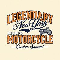 legendäres new york riders motorrad vektor