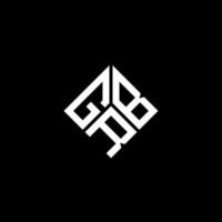 grb brev logotyp design på svart bakgrund. grb kreativa initialer bokstavslogotyp koncept. grb bokstavsdesign. vektor