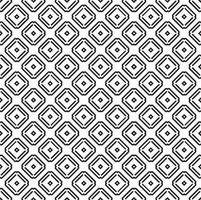 Schwarz-Weiß-nahtlose Mustertextur. Ziergrafikdesign in Graustufen. Mosaik-Ornamente. vektor