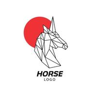 abstrakt pegasus häst med polygonal form logotyp vektor