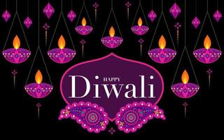 glad diwali, deepavali eller dipavali festivalen vektor