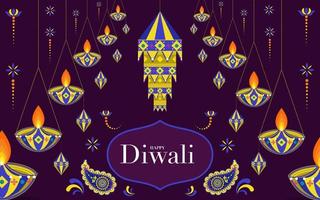 glad diwali, deepavali eller dipavali festivalen vektor