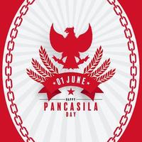 pancasila tag indonesischer nationalfeiertag vektor