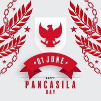 pancasila dag indonesiska nationaldag vektor