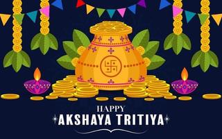 indisches religiöses fest akshaya tritiya vektor