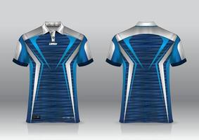 Poloshirt einheitliches Design, kann für Badminton, Golf in Vorderansicht, Rückansicht verwendet werden. Trikot-Mockup-Vektor, Design-Premium sehr einfach und leicht anzupassen vektor