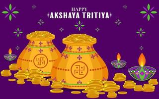 indisk religiös festival akshaya tritiya vektor