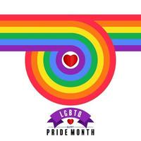 Pride Month Rainbow Flag Hintergrund vektor