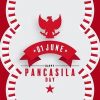 pancasila tag indonesischer nationalfeiertag vektor