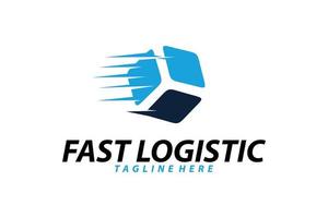 schneller logistischer Logo-Symbolvektor vektor