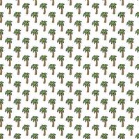 sömlösa palmmönster. färgad palm bakgrund. doodle tropiska mönster med gröna palmer. vintage palmer mönster vektor