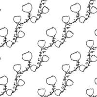 sömlös blommig tapet. doodle vektor med blommig prydnad. vintage blommig dekor, söta element bakgrund för ditt projekt, meny, café butik