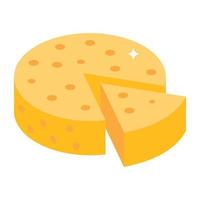 en ikon för cheesecakes isometrisk design vektor
