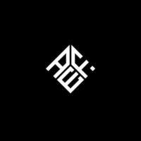 aef-Buchstaben-Logo-Design auf schwarzem Hintergrund. aef kreatives Initialen-Buchstaben-Logo-Konzept. aef Briefgestaltung. vektor