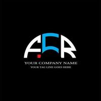 fcr Brief Logo kreatives Design mit Vektorgrafik vektor