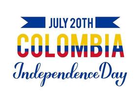 kolumbien unabhängigkeitstag typografie poster. Nationalfeiertag am 20. Juli gefeiert. Vektorvorlage für Banner, Grußkarten, Flyer vektor
