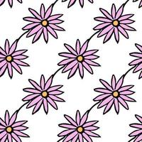 nahtloses Blumenmuster. farbige Blumen Hintergrund. Doodle Muttertag Blumenmuster. Vintage Blumenmusterillustration vektor