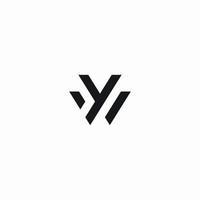 wy yw initial monogram vektor ikon illustration