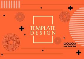 orange färg omslagsmall med dynamisk abstrakt geometri bakgrund. används för webbdesign, banners, affischer vektor