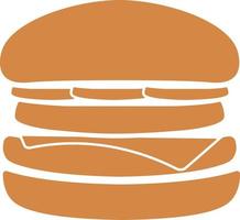 burger ikon enkel siluett vektor
