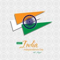grußkarten zum unabhängigkeitstag indien. geeignet für die Veranstaltung des indischen Unabhängigkeitstages vektor