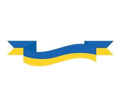 ukraine band flagge national europa emblem symbol design symbol vektor abstrakte illustration