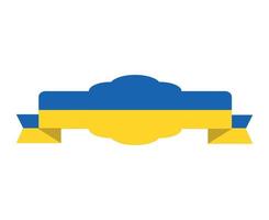 ukraine flag band emblem symbol design national europa symbol vektor abstrakte illustration