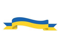 ukraine band flag emblem national europa symbol abstraktes vektorillustrationsdesign vektor