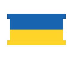 ukraine flag emblem symbol design national europa vektor abstrakte illustration