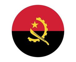 angola flagga nationella Afrika emblem ikon vektor illustration abstrakt designelement