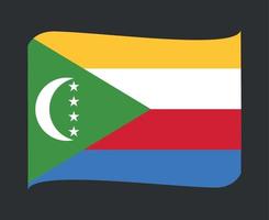 Komorerna flagga nationella Afrika emblem band ikon vektor illustration abstrakt designelement
