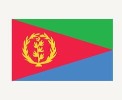 eritrea flagge national afrika emblem symbol symbol vektor illustration abstraktes design element