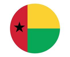 Guinea Bissau Flagge nationales Afrika Emblem Symbol Vektor Illustration abstraktes Gestaltungselement
