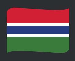 Gambia flagga nationella Afrika emblem band ikon vektor illustration abstrakt designelement