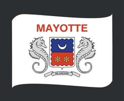 mayotte flagga nationella Afrika emblem band ikon vektor illustration abstrakt designelement